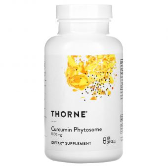 Фитосома куркумина, Curcumin Phytosome, Thorne, 1000 мг, 120 капсул  