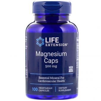 Магний, Magnesium, Life Extension, 500 мг, 100 капсул