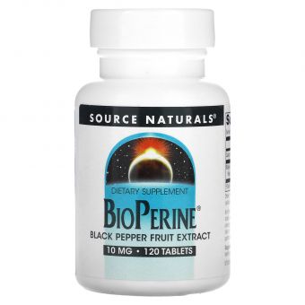 Биоперин (Bioperine), Source Naturals, 10 мг, 120 таблеток