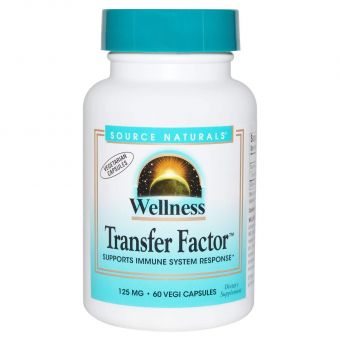 Молозиво, Transfer Factor, Source Naturals, Wellness, 125 мг,  60 кап.