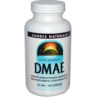 DMAE (диметиламіноетанол), Source Naturals, 351 мг, 200 капсул