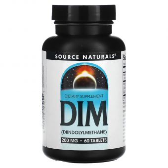 Диіндолілметан, DIM, Source Naturals, 200 мг, 60 таблеток