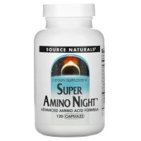 Амінокислотний комплекс для сну, Super Amino Night, Source Naturals, 120 капсул