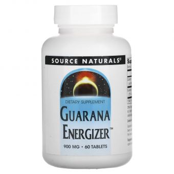 Гуарана, Guarana Energizer, Source Naturals, 900 мг, 60 таб.