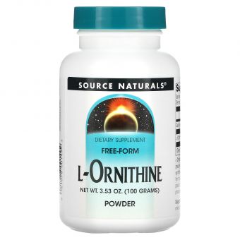 Орнитин, L-Ornithine Powder, Source Naturals, порошок, 100 г.