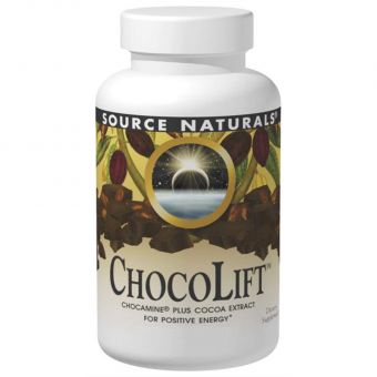 Экстракт шоколада, ChocoLift, Source Naturals, 500 мг, 60 капсул