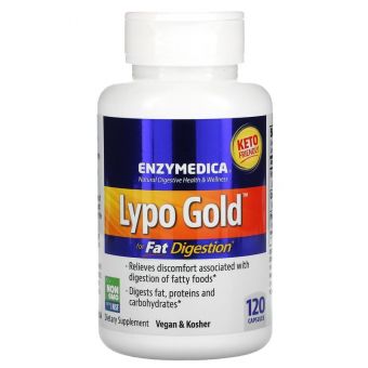 Оптимізатор перетравлення жиру, Lypo Gold, Enzymedica, ферменти, 120 капсул