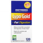 Оптимізатор перетравлення жиру, Lypo Gold, Enzymedica, ферменти, 120 капсул