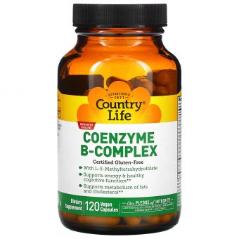 Коензим B-комплекс, Coenzyme B-Complex, Country Life, 120 капсул