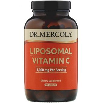 Липосомальный витамин С, Liposomal Vitamin C, Dr. Mercola, 1000 мг, 180 капcул