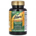 Мультивітаміни, 3 на день, Alive!® Max3 Potency, Nature's Way, без заліза, 90 таблеток