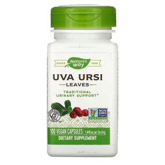 Толокнянка, Uva Ursi, Nature's Way, листья, 1440 мг, 100 вегетарианских капсул