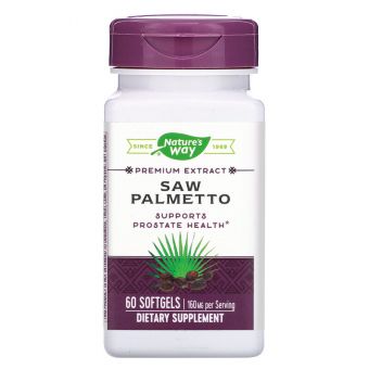 Со Пальметто, Saw Palmetto, Nature's Way, 160 мг, 60 гелевых капсул