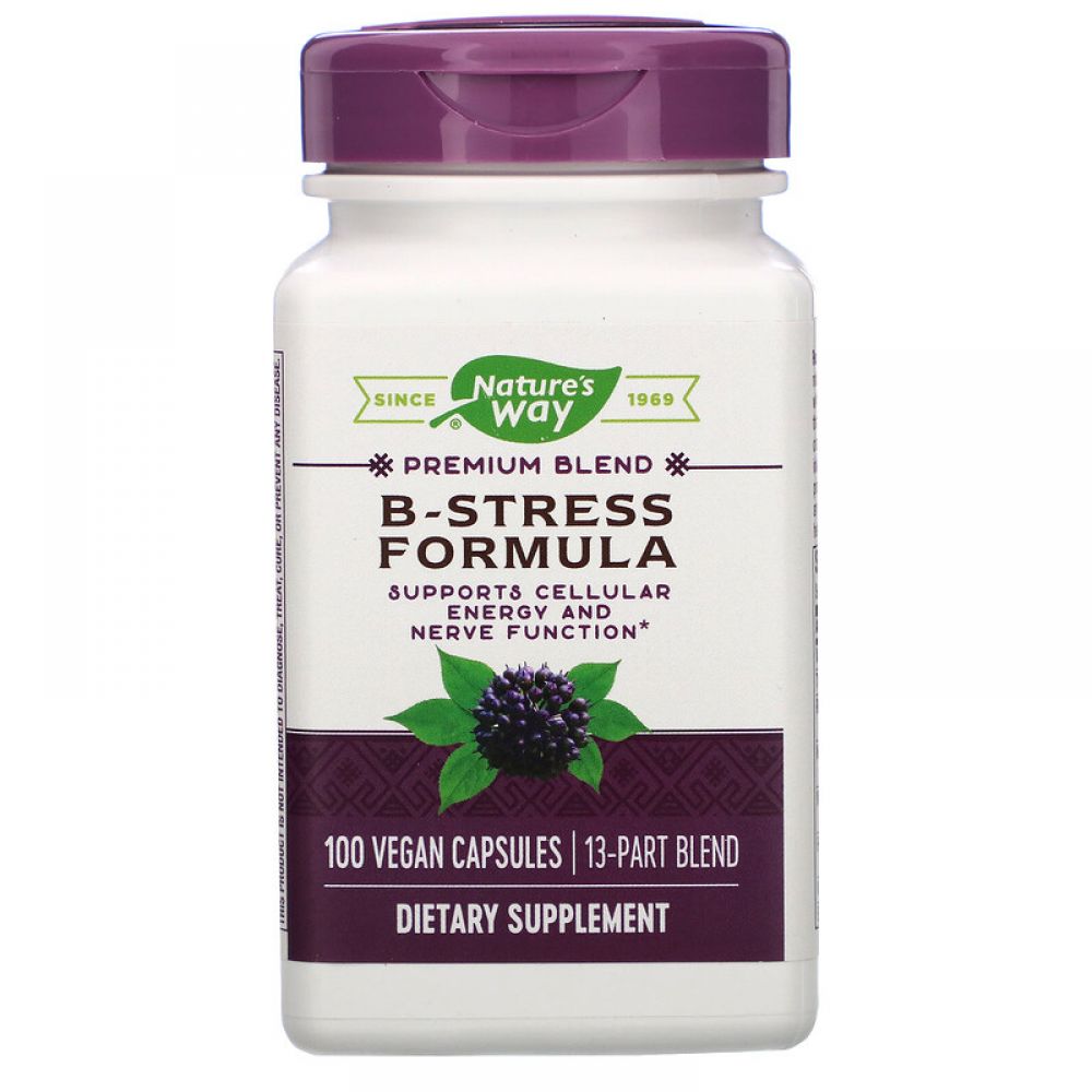 Формула від стресу + елеутерокок, B-Stress Formula, Nature's Way, 100 капсул