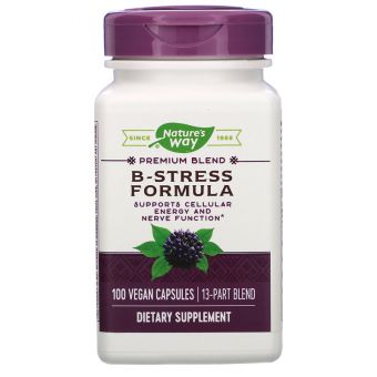 Формула от стресса + элеутерококк, B-Stress Formula, Nature's Way, 100 капсул