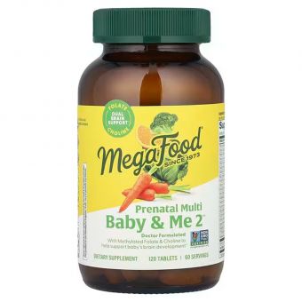 Витамины для беременных 2, Baby & Me 2, MegaFood, 120 таблеток