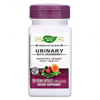 Клюква для мочевых путей, Urinary with Cranberry, Nature's Way, 1260 мг, 100 капсул