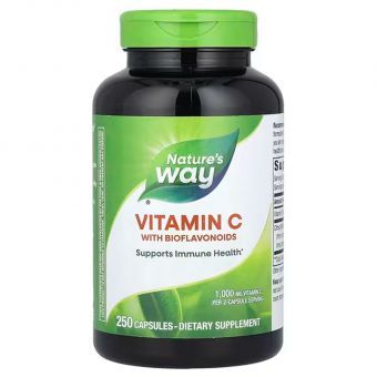 Витамин С с биофлавоноидами, Vitamin C with Bioflavonoids, Nature's Way, 1000 мг, 250 капсул