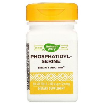 Фосфатидилсерин комплекс, Phosphatidylserine, Nature's Way, 100 мг, 60 кап.