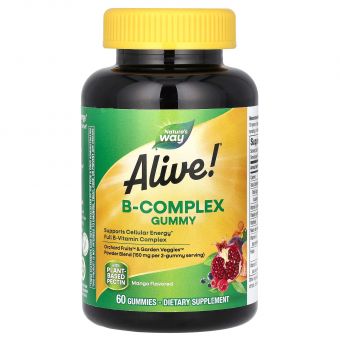 Комплекс вітамінів В Alive !, B-Complex, Nature's Way, 60 таблеток