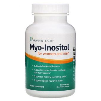 Мио-инозитол, для женщин и мужчин, Myo-Inositol, Fairhaven Health, 120 капсул