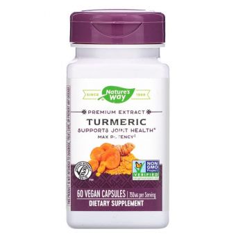 Куркума, Turmeric, Nature's Way, стандартизована, 750 мг, 60 капсул