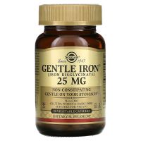 Залізо, Gentle Iron, Solgar, 25 мг, 90 вегетаріанських капсул