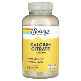 Цитрат кальцію, Calcium Citrate, Solaray, 240 капсул