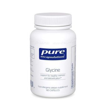 Глицин, Glycine, Pure Encapsulations, поддержка здоровой памяти и детоксикации, 180 капсул