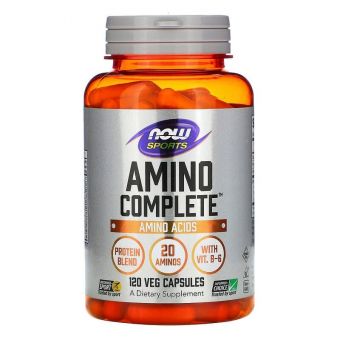 Аміно комплекс, Amino Complete, Amino Acids, Now Foods, Sports, 120 вегетаріанських капсул