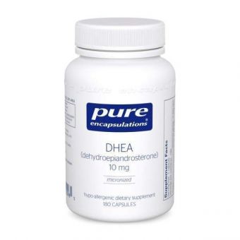 ДГЭА, DHEA, Pure Encapsulations, поддержка иммунитета, сжигания жира, гормонального баланса и эмоционального благополучия, 10 мг,  180 капсул