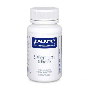 Селен (цитрат), Selenium (citrate), Pure Encapsulations, для антиоксидантной и сердечно-сосудистой поддержки, 60 капсул