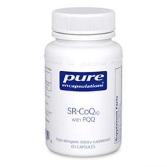 SR-Коэнзим Q10 c пирролохинолинхиноном, SR-CoQ10 with PQQ, Pure Encapsulations, для поддержки антиоксидантов, когнитивного, митохондриального и сердечно-сосудистого здоровья, 60 капсул