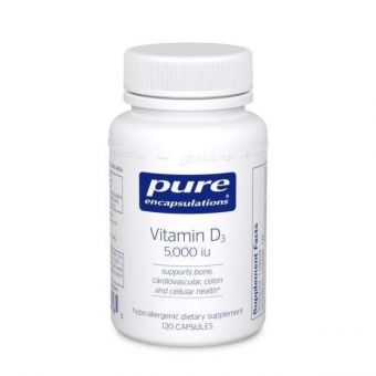 Вітамін D3, Vitamin D3, Pure Encapsulations, 5,000 МО, 120 капсул