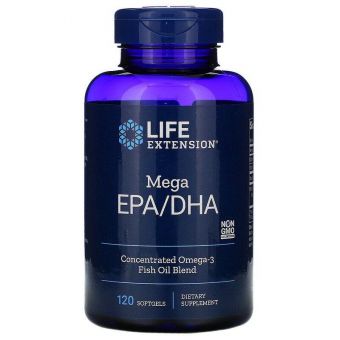 Рыбий жир, мега EPA DHA, Mega EPA/DHA, Life Extension, 120 мягких капсул