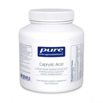 Каприлова кислота, Caprylic Acid, Pure Encapsulations, 120 капсул