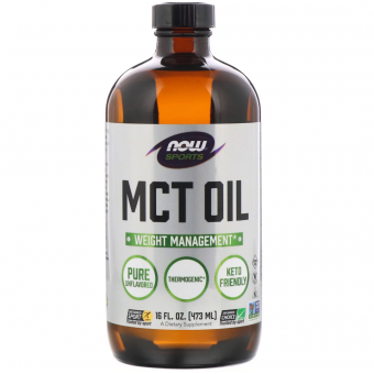 Масло МСТ, MCT Oil, Now Foods, Sports, без вкуса, 473 мл