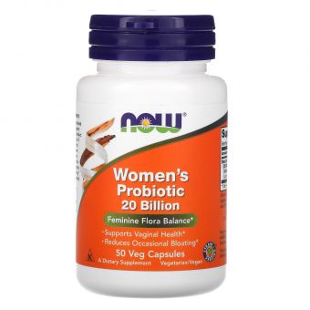 Пробиотики для женщин, Woman's Probiotic, Now Foods, 20 млрд КОЕ, 50 растительных капсул