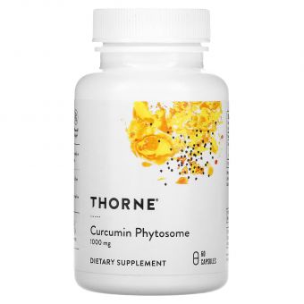 Фітосома куркуміну, Curcumin Phytosome, Thorne, 1000 мг, 60 капсул