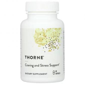 Антистресс и здоровый вес, Craving and Stress Support, Thorne, 60 капсул