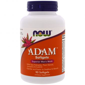 Мультивитамины для мужчин, Adam, Men's Multi, Now Foods, комплекс Адам, 90 гелевых капсул