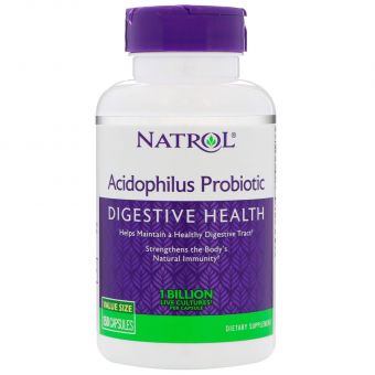 Пробиотики, Acidophilus, Natrol, 150 капсул