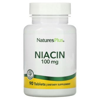 Ніацин, Niacin, Nature's Plus, 100 мг, 90 таблеток