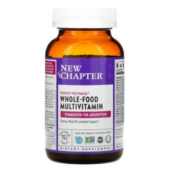 Мультивитаминный комплекс постнатальный, Postnatal MultiVitamin, New Chapter, 192 таблетки