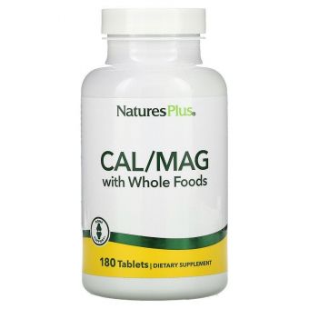 Кальций Магний, Cal/ Mag, Nature's Plus, Source of Life, 180 таблеток