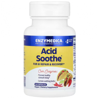 Ензими, Acid Soothe, Enzymedica, 30 капсул