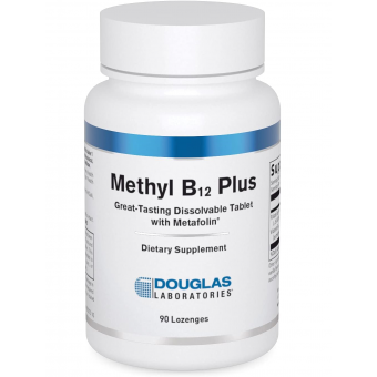 Метил В12 плюс, Methyl B12 Plus, Douglas Laboratories, для обміну речовин, енергії, виробництва клітин крові, нервової системи та гормонів, 90 жувальних таблеток