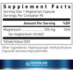 Магний цитрат, Magnesium Citrate, Douglas Laboratories, поддерживает энзматическую активность, мышцы и нервы, 90 капсул