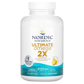 Риб'ячий жир, Ultimate Omega 2X, Nordic Naturals, 2150 мг, 120 гелевих капсул