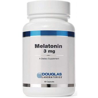 Мелатонін, Melatonin, Douglas Laboratories, для циклу сон / пробудження, 3 мг, 60 капсул